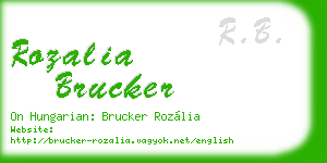 rozalia brucker business card